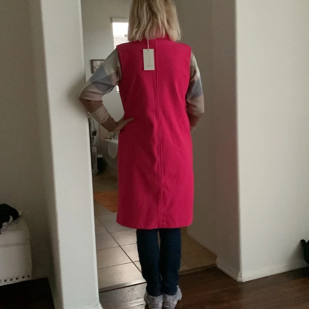 New JOIE LONG Women's Vest Women Taupe Vest